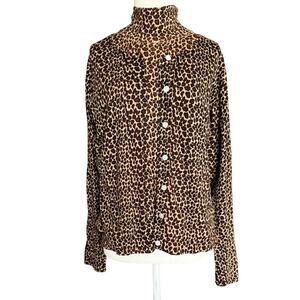 SML Designs Leopard Tank and Cardigan Sweater Set Size M